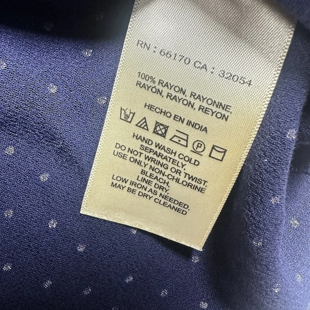 Maeve by Anthropologie Polka Dot Blouse Size S  Button Front Classic Style - Picture 10 of 11